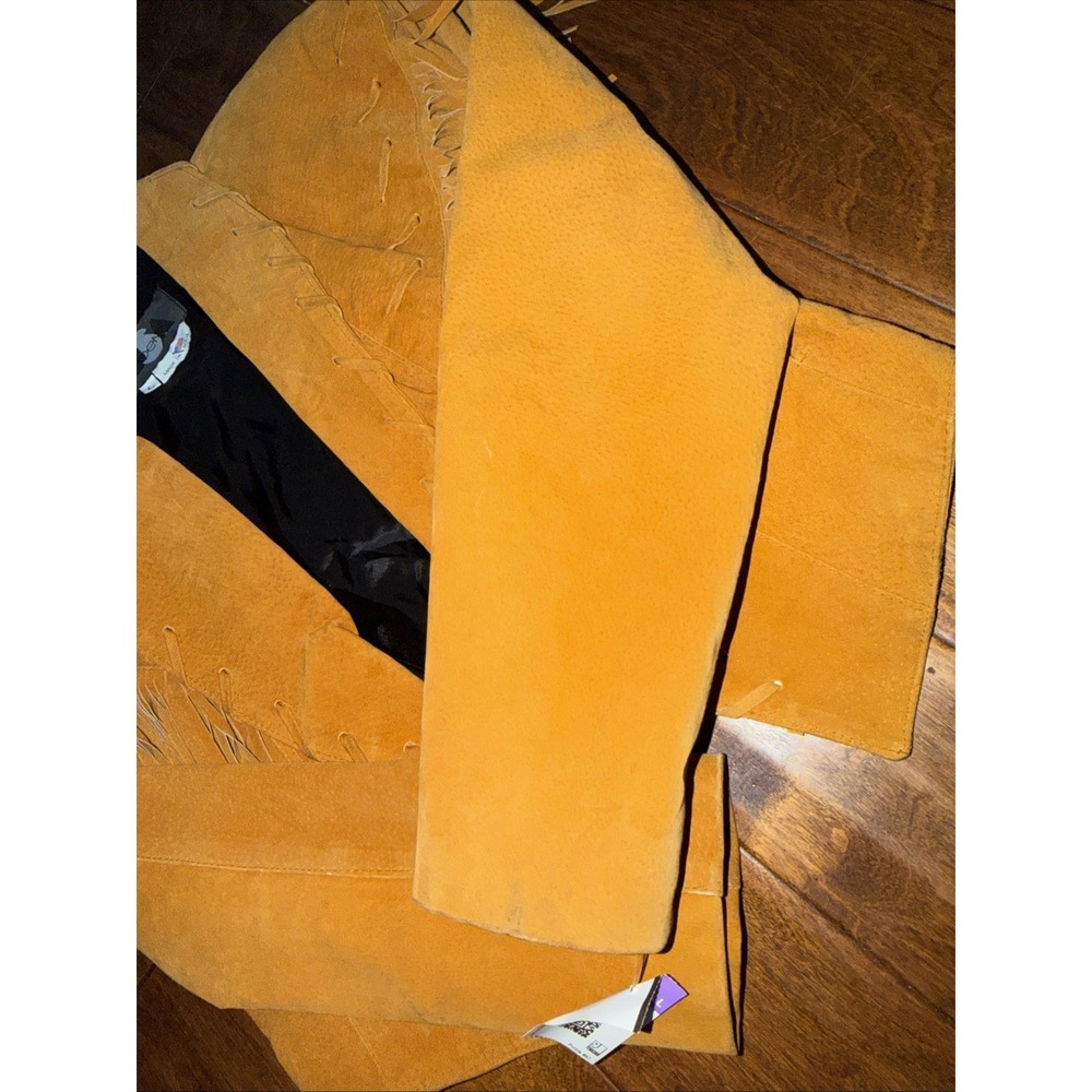 Phoenix Leather Fringe Light Tan‎ Short Large Sized Jacket made in the USA Used - Picture 7 of 12